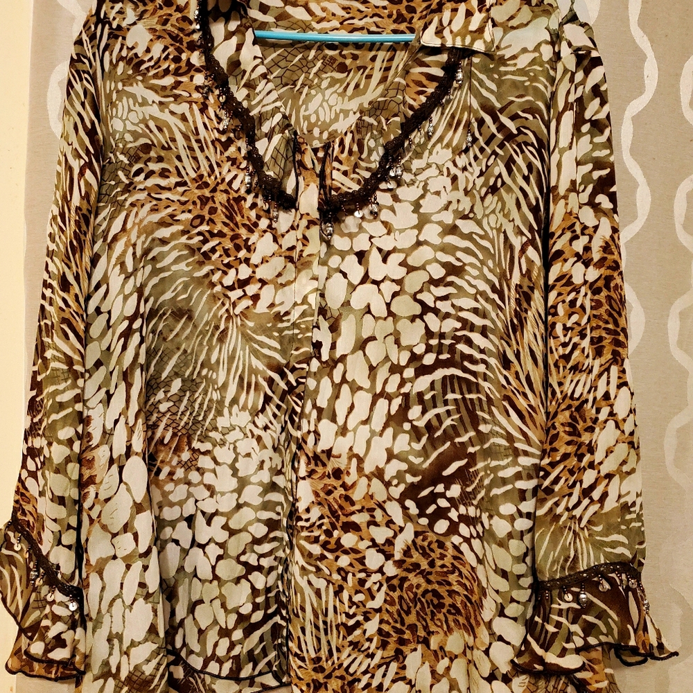 Animal print blouse
